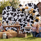 Dairy Cow Arch Backdrop Covers, Set of 3, 7.2ft 6.6ft 6ft, for Theme Party - Image 6
