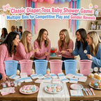 6 Sets Blindfold Diaper Pong Baby Shower Game, 48 Diapers 6 Bins And 6 Blindfolds Funny Baby Shower Diaper Toss Dirty Diaper Game for Gender Reveal Wedding Party Guests Activities - Image 3