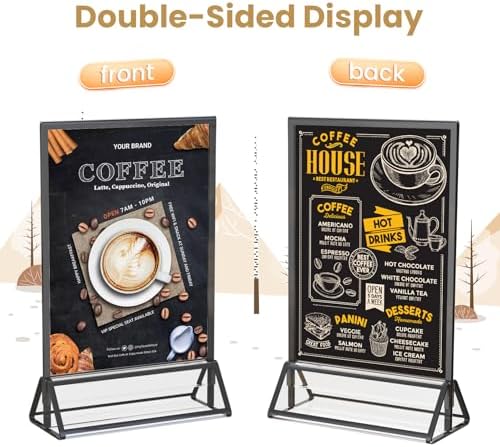 Black Frames 8X10 Acrylic Sign Holder Double-Sided Picture Frames - Image 3