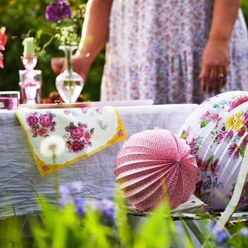 Talking Tables 18 x Hanging Tea Decorations Truly Scrumptious Floral Paper Lanterns for Birthday Party, Baby Shower, Wedding or Anniversary, 3 Sizes Bulk Pack Eco Packaging - Image 5