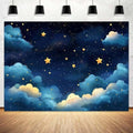 15x10ft Blue Galaxy Starry Sky Stars Backdrop Night Sky Cloud Flash Stars Children Kids Birthday Baby Shower Party Banner Newborn Baby Child Portrait Decorations Photo Props by Unknown