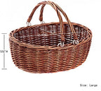 Wicker Picnic Baskets with Handles.Kingwillow. (Brown) - Image 2