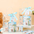 Reallnaive 6 Set Bear Baby Shower Game Prizes for Player Winners Tumblers with Lids Straws Roller for Face Pens Spiral Notebooks Gift Bags for Baby Bridal Shower Wedding Game Favors - Image 4