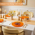 DaYammi 210PCS Orange Plastic Dinnerware Set for 30 Guests - Image 4