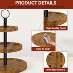 IBUYKE 3 Tier Round Cupcake Display Stand, Set of 2,Rustuc Brown TLJ029H-2 - Image 6