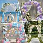 Wedding Arch Backdrop Stand Square 8 x 8 FT for Ceremony Metal Balloon Arch Frame for Wedding Birthday Party Garden Arbor Anniversary Event Baby Shower Photo Booth Background Decoration - Image 7