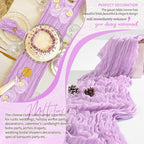 30 Pack Cheesecloth Table Runner 10FT Lilac Purple Table Runner Lavender Boho Gauze Cheese Cloth Table Runners Long Rustic Sheer Table Decorations for Wedding Party Baby Bridal Shower Birthday Holiday - Image 6