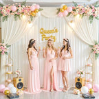10ft x 10ft Ivory Backdrop Curtain for Wedding Ivory Wrinkle Free Backdrop Drapes Panels for Parties Baby Shower Bridal Shower Birthday Photo Photography Polyester Fabric Background Decoration - Image 4