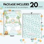 Custom Baby Shower Invites Blue Dinosaur Invitation for Boys, Pack of 20 5x7 Personalized Dinosaur Invites with Envelopes - Unique Dinosaurs Baby Shower Cards by AmandaCreation - Image 4