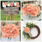 AVIVIHO 65pcs Fake Flowers Terracotta Hydrangea Artificial Flowers Bulk (Not Squished, No Steaming Need) Silk Flowers with Stems for Wedding Decor,Home,Baby Shower,Table Centerpieces Decoration - Image 3
