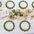 100Pcs Avocado Green Thick Paper Placemats Disposable Waterproof Place Mats - Image 5