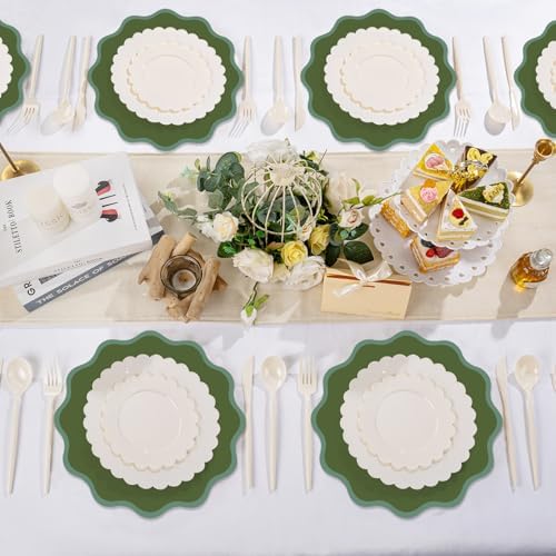 100Pcs Avocado Green Thick Paper Placemats Disposable Waterproof Place Mats - Image 5