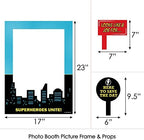 Big Dot of Happiness Bam Superhero - Birthday Party or Baby Shower Selfie Photo Booth Picture Frame and Props - Printed on Sturdy Material - Image 5