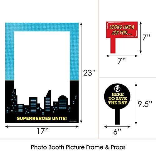 Big Dot of Happiness Bam Superhero - Birthday Party or Baby Shower Selfie Photo Booth Picture Frame and Props - Printed on Sturdy Material - Image 5