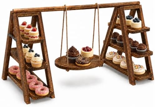 Wooden Cupcake Stand, 3 Tier Dessert Display Rack for Baby Shower Party by Unknown