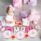Dandat 350 Pcs Baby Shower Set, Elephant, Pink - Image 6