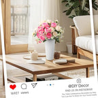 Geosar 8 Bundles Artificial Peonies Flowers,Pink, Champagne - Image 4