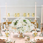 BLOSMON Wedding Flower Ball Centerpieces for Tables, 10 Pcs, White, Large - Image 2