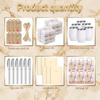 6 sets Baby Shower Prizes for Game Winners Baby Shower Favors Gifts including 12 oz Coffee Cups Notebooks Towels Pens Thank You Cards Raffia Gift Bags - Image 6