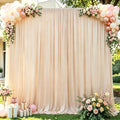 20x10ft Champagne Backdrop Curtains for Wedding Parties Wrinkle Free Photo Backdrop Drapes for Photography Birthday Baby Shower Soft Fabric Party Backgournd for Photoshoot 5x10ft, 4 Panels by Partisky