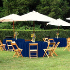 sancua Round Tablecloth 108 Inch Fit 42-96 Inch Tables, 6 Pack Navy Blue - Image 3