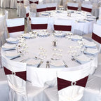 VitalCozy 50 Pcs Stretch Chair Sashes with Crown, Burgundy - Image 6