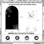 Serencatcher Halloween Baby Shower Arch Backdrop Covers 7.2FT 6FT Black - Image 3