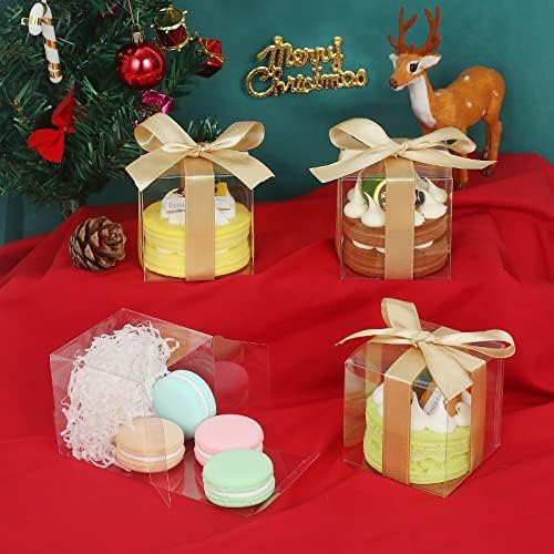 COTOPHER 120 Pcs Clear Boxes for Favors, 3x3x3 Inches Clear Gift Boxes - Image 5