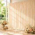 10ft x 10ft Champagne Backdrop Curtains for Parties, 2 Panels 5ft x 10ft Wrinkle-Free Polyester Photo Backdrop Drapes for Wedding Birthday Graduation Baby Shower Photography Background by Gewonelife