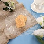U-QE 60 Pieces Clear Plastic Plates - 10.25 Inch Clear Disposable Plates - Image 3