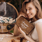 Rustic Wooden Wedding Guest Book Alternative – Personalized Heart Drop Box with Tree Design for Reception, Baby Shower & Engagement Party Decor - Personalized Wedding Guest Book Alternative - Image 3
