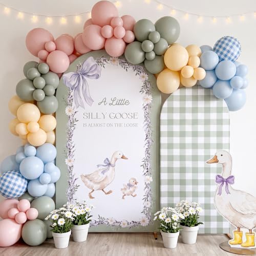 Mindsoft 2 Pcs Silly Goose Arch Backdrop Cover, Green by Mindsoft