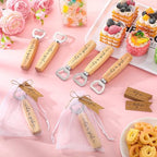 Funnymoom 25 Sets Baby Shower Bottle Opener Favors for Guests It's a Girl Wood Bottle Opener with Thank You Tag and Organza Bag Baby Shower Return Gift for Guests Gender Reveal Party - Image 4