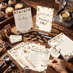Funnymoom 426 Pcs Baby Shower Games Set Coffee Theme, 8 Activities - Image 2