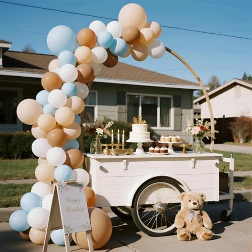 Balloon Arch Kit Balloon Arch Stand With Base, 8Ft & 5Ft High Free Bending Half Arch Balloon Stand For Wedding Birthday Party Baby Shower Yard Lawn Graduation Decorations(No Balloons) - Image 5