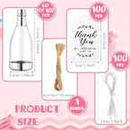 Gerrii 60 Pcs Mini Champagne Bottles Plastic Candy Container Set with Tags - Image 2