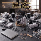 4 Sets Baby Shower Prizes for Men with 12 oz Coffee Cups Notebooks Towels Pens Thank You Cards Raffia Gift Bags Baby Shower Prizes for Game Winners - Image 6