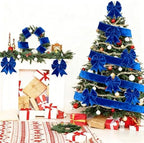 Meseey 4 Inch Wide Royal Blue Velvet Wired Ribbon, 10 Yards Velvet Ribbon with Wire Edge for Christmas Tree, Wreaths, Gift Wrapping, Bows, Crafts, Wedding and Holiday Decorations - Image 6
