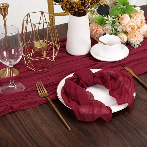 fani 100 Pack Gauze Cheesecloth Napkins, 20 x 20 in, Burgundy - Image 6