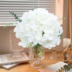 AVIVIHO 65pcs White Flowers Hydrangea Artificial Flowers Bulk Ivory White Fake Flowers Faux Hydrangea Silk Flowers with Stems Perfect for Weddings Centerpieces Wreath Home Garden Party Decoration - Image 3