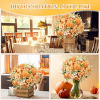 Tigeen 12 Bundles Peonies Artificial Flowers Faux Roses, Yellow - Image 6