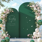 Hunter Green Arch Cover Set of 2-7.2FT, 6FT Christmas Arch Backdrop Cover Spandex Fitted Wedding Arch Stand Covers for Birthday Party Baby Shower Wedding Reception Banquet Photo Background by Suppromo