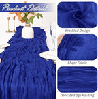 30 Pack Royal Blue Cheesecloth Table Runner 17 x 108 inch Cheese Cloth Table Runners 9ft Terracotta Table Runner Rustic Romantic Sheer Gauze Runner for Wedding Party Baby Shower Table Decoration - Image 3