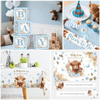 Cocomigo 241pcs Highland Cow Baby Shower Decorations, Serves 20 - Image 2