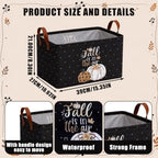 CHENGU 6 Pack Fall Storage Bins Collapsible Retro Autumn Pumpkin Baskets - Image 3