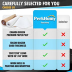 PerkHomy 48" x 2,400" (200') Brown Kraft Paper Roll for Craft Bulletin Board Paper Art Table Covering Crafting Gift Wrapping Bouquet Packing Parcel 70GSM 50LB (Brown, 48" x 200') - Image 4
