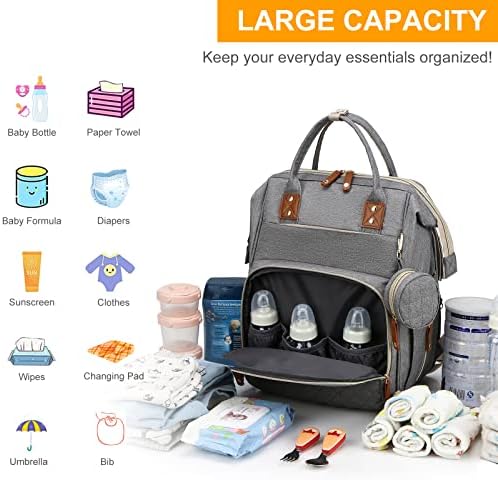 Diaper Bag with Changing Station, Baby Backpack with Foldable Changing Pad - Image 2