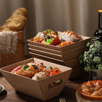 Hoolerry 60 Pcs Gift Basket Set, 20 Kraft Trays with Cellophane Bags - Image 5