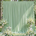 10ft x 7ft Sage Green Backdrop Curtain for Wedding Baby Shower Wrinkle Free Backdrop Drapes Panels for Parties Bridal Shower Birthday Photo Photography Polyester Fabric Background Decoration by Suppromo