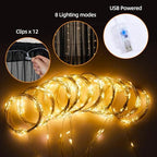 10x10ft Black Tulle Backdrop Curtains with Lights String for Parties, Wrinkle Free Shiny Sheer Curtain Wedding Photo Backdop Drapes for Baby Shower Birthday Party Photography Home Decorations - Image 3